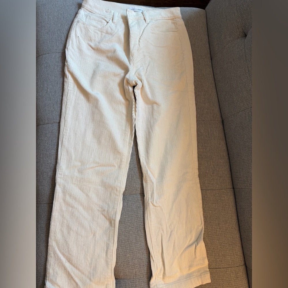 Women’s Cream Corduroy Pants
